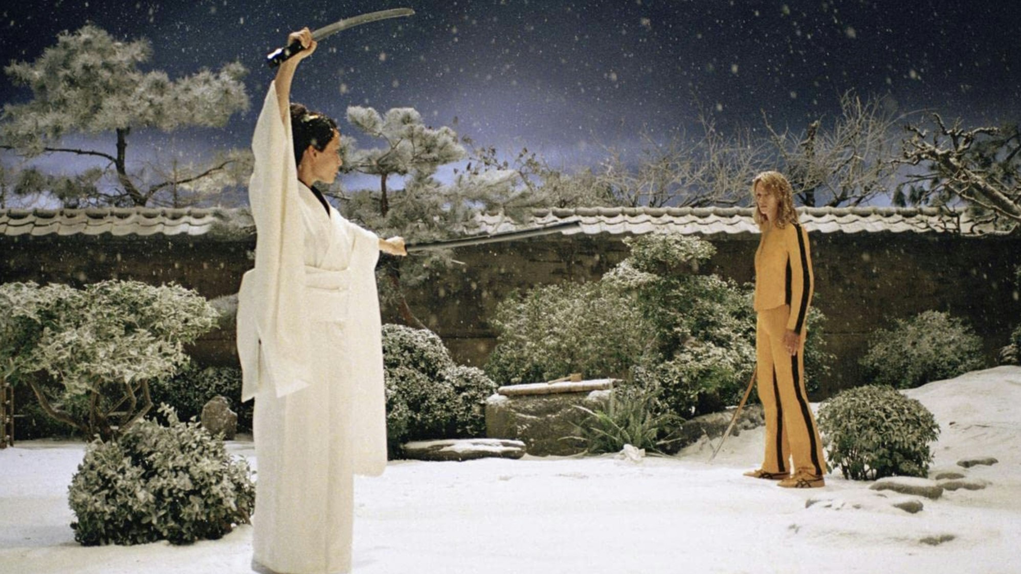 Lucy Liu (left) as O-Ren Ishii in <i>Kill Bill: Vol. 1</i> (2003).